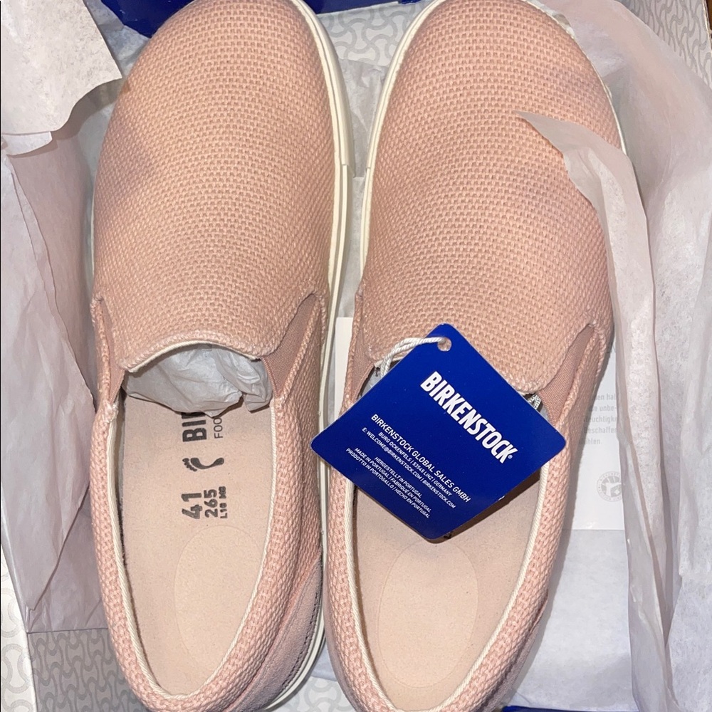 NIB BIRKENSTOCK OSWEGO Slip-On Knit Sneaker in Blush Pink SO Cute NEW!!! 🆕 - Picture 7 of 7
